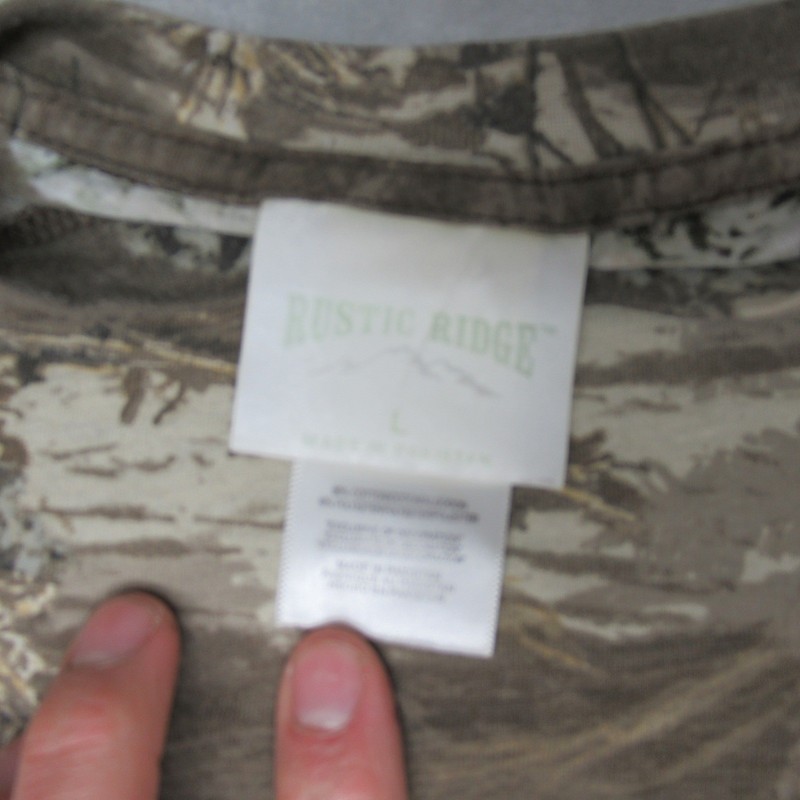 Rustic Ridge Shirt Mens Large Green Real Tree Camo Long Sleeve Hunting Outdoor gallery