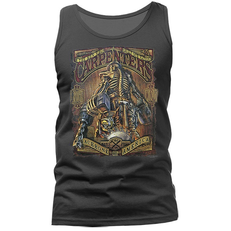 CARPENTERS BACKBONE OF AMERICA AMERICAN PRIDE PATRIOTIC Graphic Tank Top