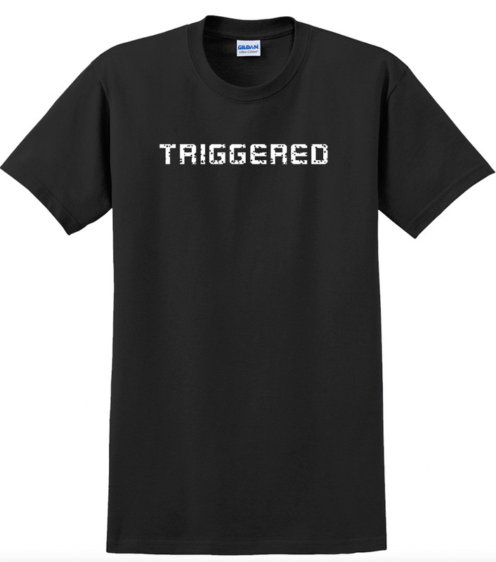 Triggered T-Shirt Short Sleeve Graphic Tee Unisex Apparel Text logo design gallery