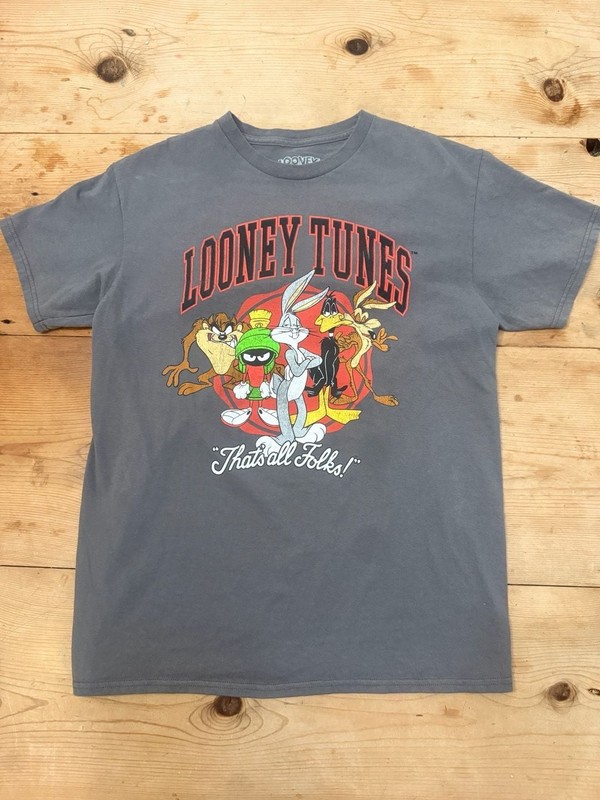 Looney Tunes That’s All Folks Graphic T-Shirt Featuring Bugs Bunny, Taz, and Mar