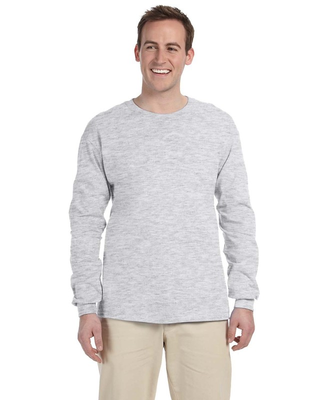 Gildan Ultra Cotton Mens G240 Crewneck T Shirt Blank Long Sleeve T-Shirt - 2400