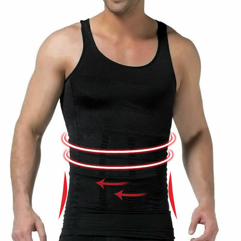 Shaper Men's Body Shaper Toning T-Shirt Ultra Durable Vest Compression Underwear gallery