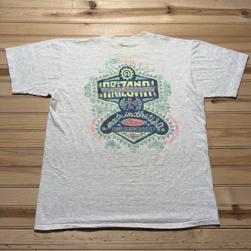 Vintage 90s Arizona Jeans Jean Company Made In USA Neon Surf Graphic Shirt – XL
