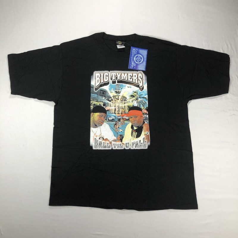Vintage NOS Sz L Big Tymers Ball Til U Fall Rap T-Shirt Cash Money Records 90s