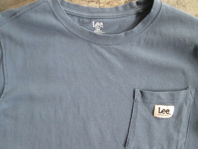 Lee Mens Large Shirt Tee Blue Classic Fit Premium Select 100% Cotton Long Sleeve gallery