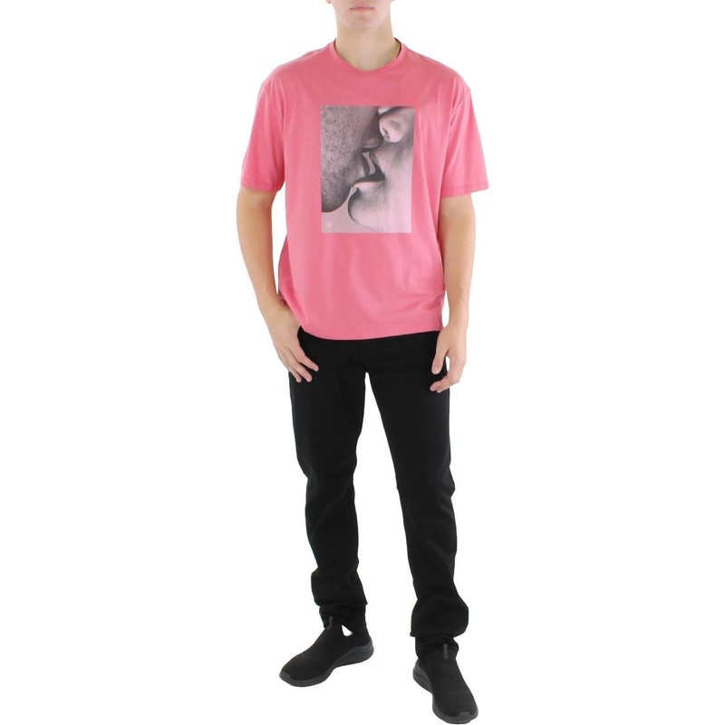 Calvin Klein Men’s Graphic-Print T-Shirt, Rapture Rose, X-Large