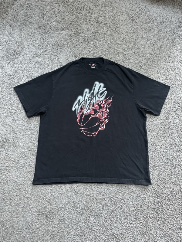 Air Jordan Flight Graphic Travis Scott Cactus Jack Beaded T-Shirt Size XXL