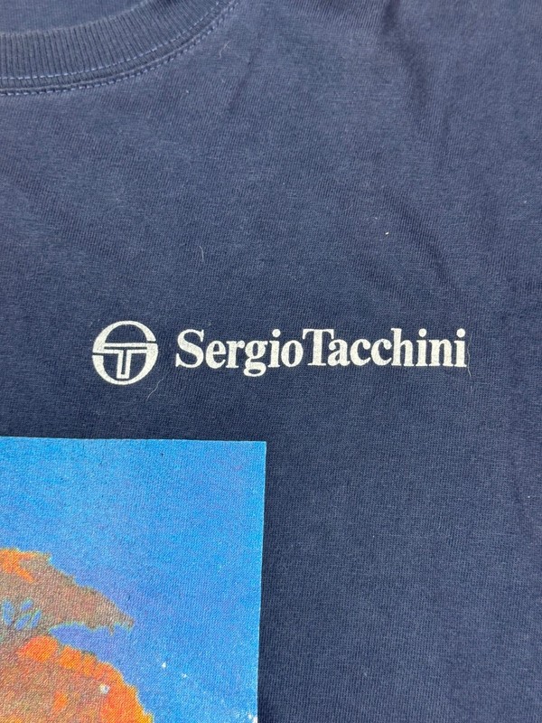 Vintage Sergio Tacchini Golf Painting on Navy T-Shirts Single Stitch Size L gallery