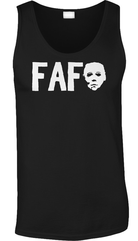 FAFO Michael Funny Halloween October Costume Party Fall Horror Mask Mens Tank