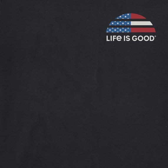 Life Is Good Clean Iwo Jima Short Sleeve Crusher-Lite Tee Men's Shirt, Jet Black gallery