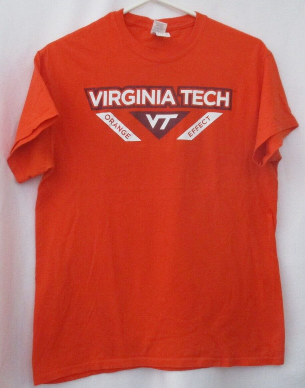 VIRGINIA TECH 2019 ORANGE EFFECT OUR TOWN OUR TEAM COTTON T-SHIRT SIZE M