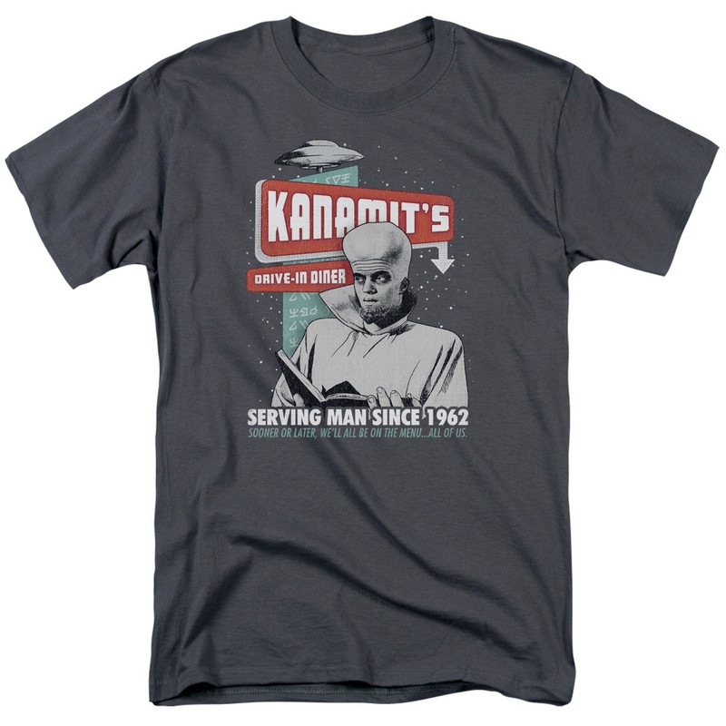 The Twilight Zone Kanamits Diner Licensed Adult T-Shirt