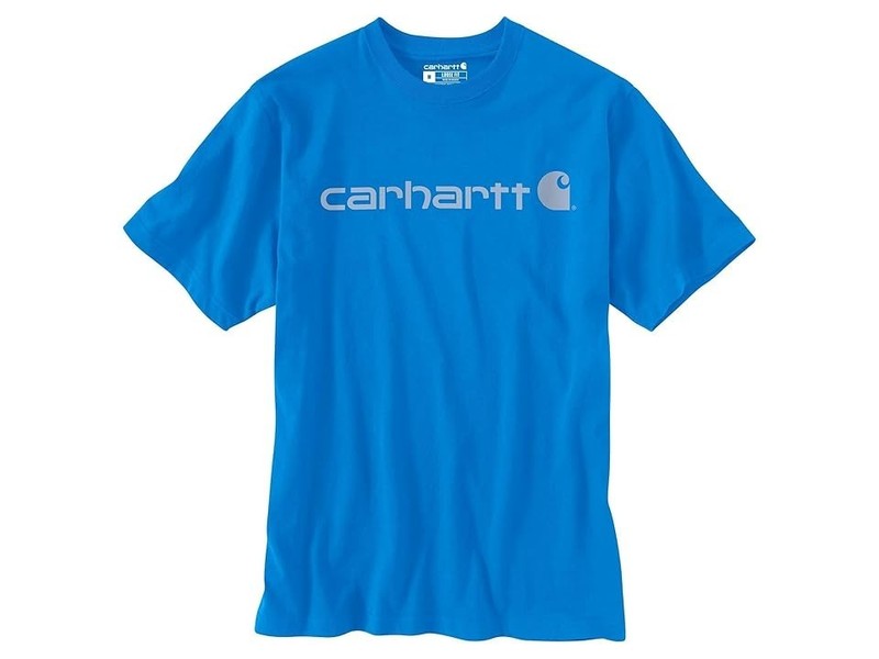 Carhartt L47619 Blue Glow Loose Fit Heavyweight Logo Graphic T-Shirt Size XL gallery