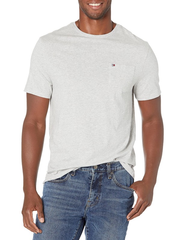 Tommy Hilfiger mens Tommy Hilfiger Men’s Short Sleeve Crewneck With Pocket T