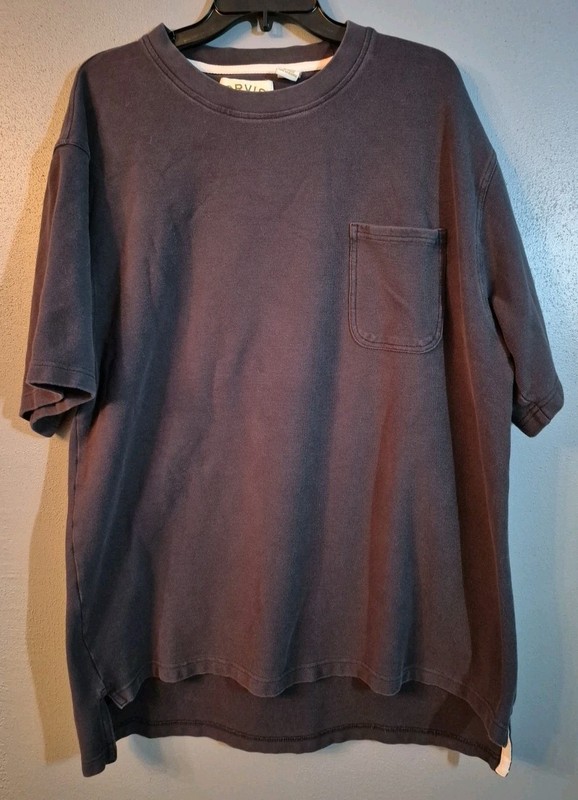 Vintage Orvis Pocket Shirt Short Sleeve Casual Navy Blue Size XL Tee