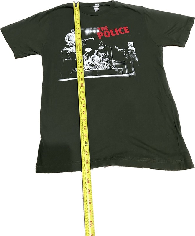 The Police Tour T-Shirt 2007/08 Short Sleeve Green Graphic Tee Small gallery