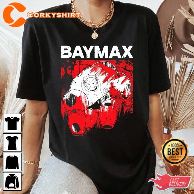 Disney Big Hero 6 Baymax Paint Graphic T-Shirt S-5XL gallery