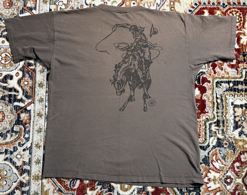 VTG Marlboro Country Store Pocket Shirt Cowboy Horse Western Rodeo XL DISTRESSED