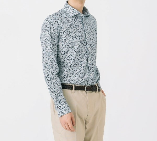 (ASK availability First) BEAMS Seersucker print cutaway collar shirts new