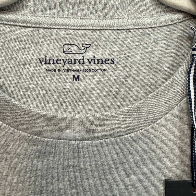Vineyard Vines Pocket Tshirt Mens Medium Gray Heather Cotton Classic Casual NEW gallery