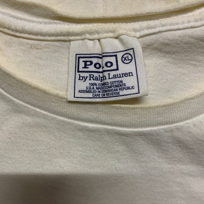 Lot of 2 VTG Polo Ralph Lauren Cream Shirts XL 0 Combed Cotton USA Components gallery
