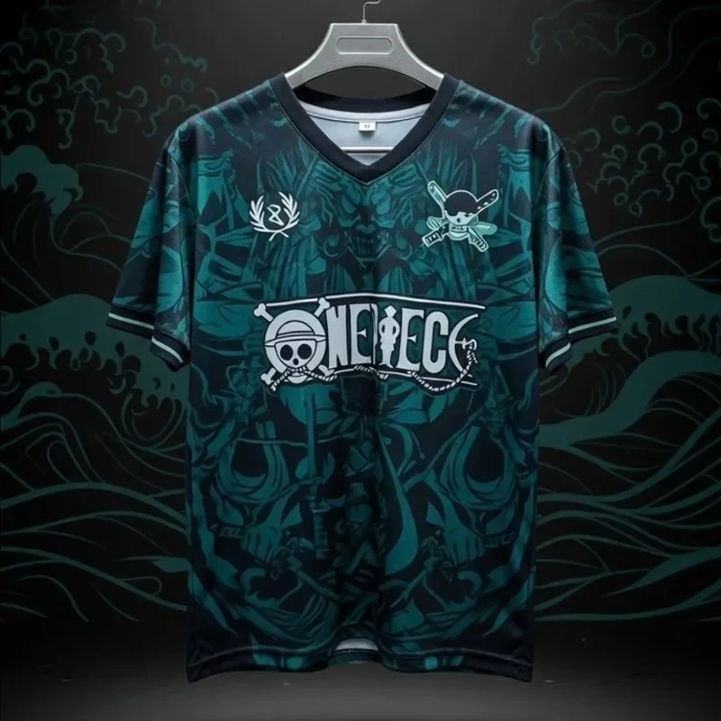 Anime One Piece Football Jerseys Breathable Quick Dry T-Shirts Polyester Shirts