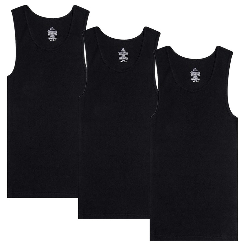 3-12 Packs Men 100% Cotton Ribbed Tank Top A-Shirt Wife Beater Undershirts Lot gallery