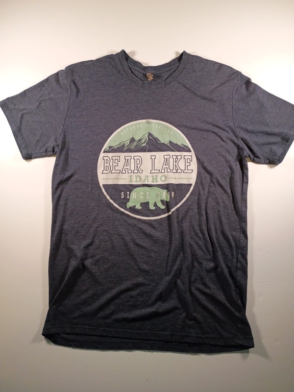Bear Lake Idaho Since 1819 Outdoor Lifestyle Graphic Crew Neck T-Shirt XL