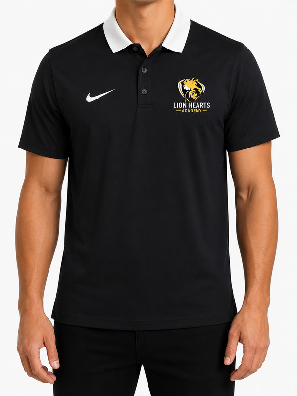 Nike Boys Black Dri-FIT Polo Shirt Size M Regular Fit Machine Washable