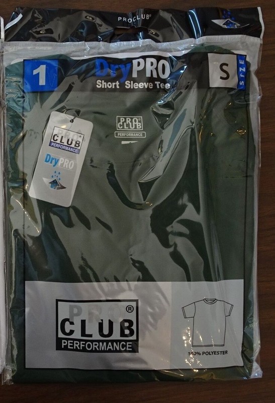 New ProClub DryPro SHORT SLEEVE TEE Forest S, M, L, XL, 2XL, 3XL, 4XL, 5XL, 7XL