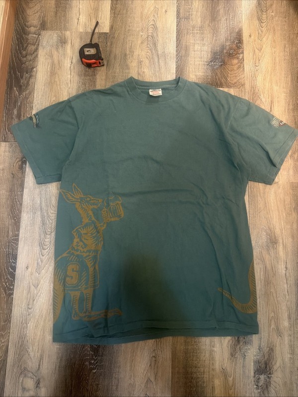 Vintage Southpaw Liquor Kangaroo AOP All Over Print Graphic T-shirt Adult XL