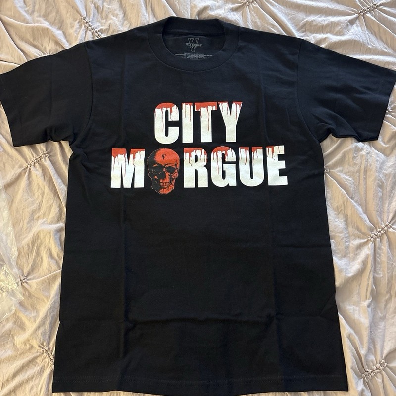 Vlone Black City Morgue-Dogs T-Shirt Size M $65 Last Sale 100% Authentic NWT
