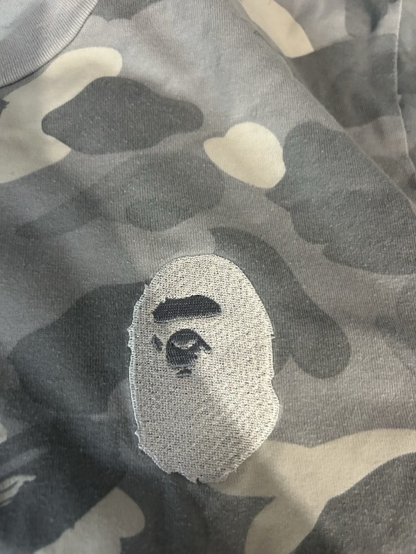 Bape city camo large ape head tee grey gallery