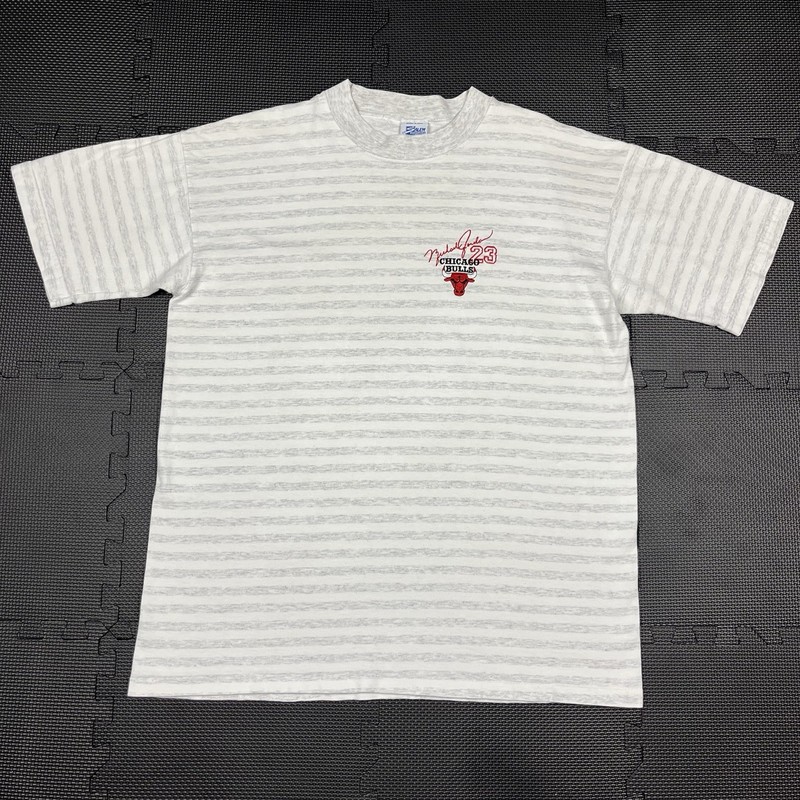 Vintage 90s Chicago Bulls Michael Jordan 23 Salem Sportswear Striped T Shirt L