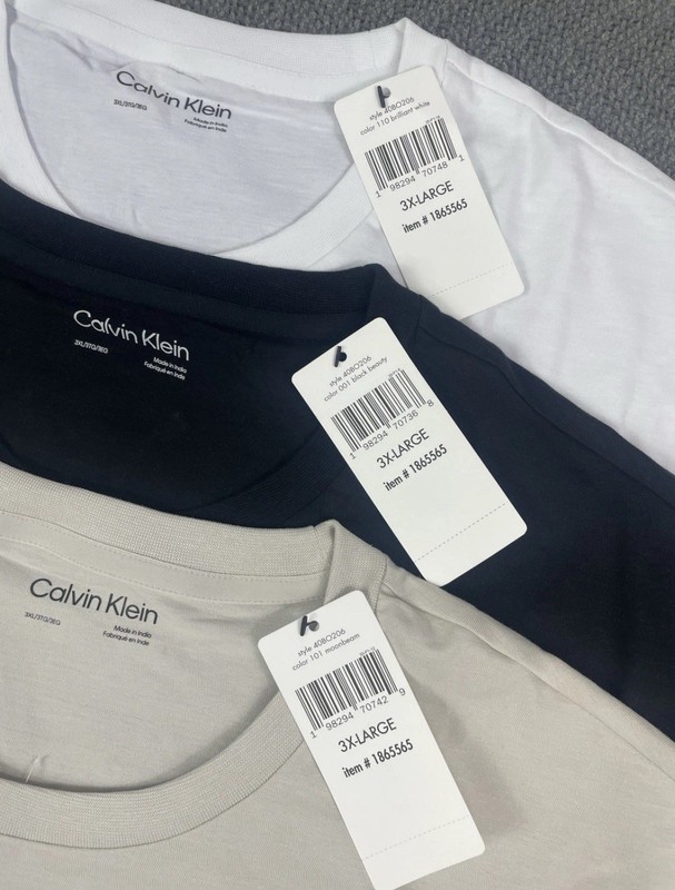 Calvin Klein Men’s Dress Tee in Beige, Black or White Pick Your Size S-3XL NWT gallery