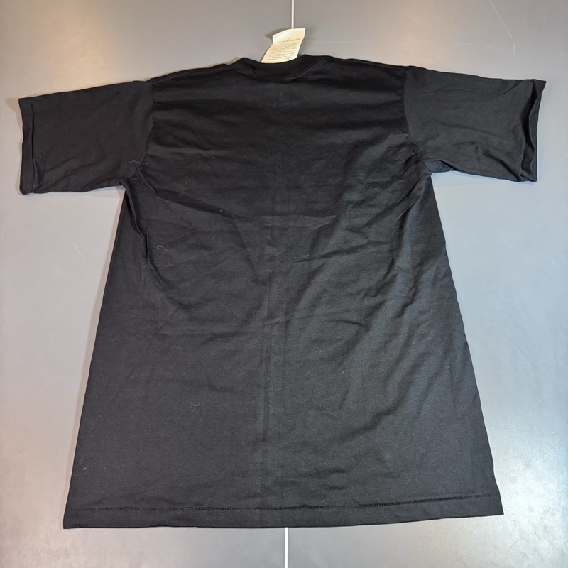 NWT VTG Cowboy Shirt Mens Black Hazelwoods Short Sleeve 90s Western Horse USA L gallery