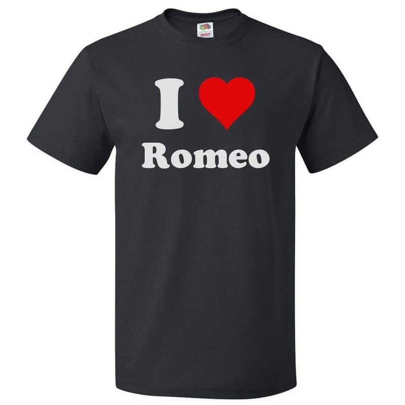 I Love Romeo T shirt I Heart Romeo Tee