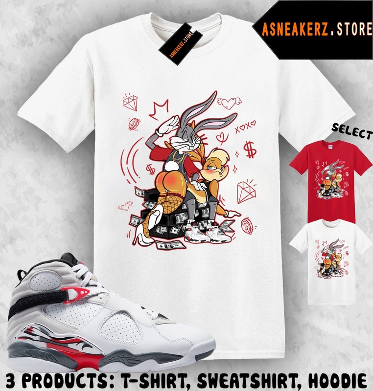 Shirt Match AJ 8 Bugs Bunny 2025 Sneaker Matching Bunny Slap Bugs Lola T-Shirt gallery
