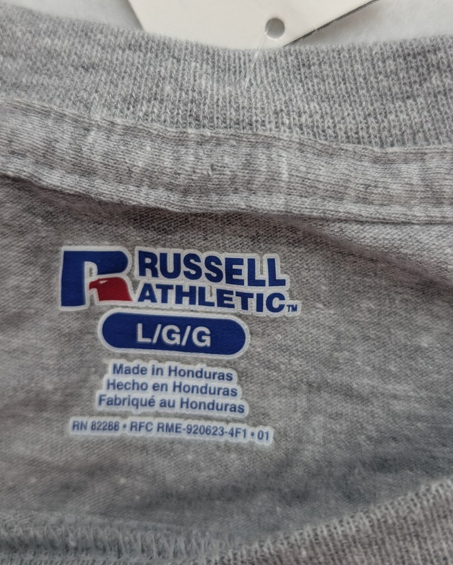 Russell Athletic Men's T-Shirt Size L Gray Short Sleeve Pocket Crew Neck NEW gallery