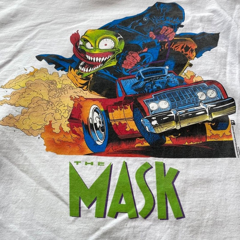 The Mask NASCAR 90s Retro style White T shirt Remake tee Unisex NH24390