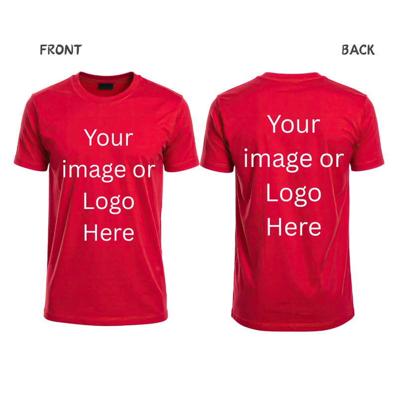 Custom Print Personalized T-shirt Front Back Chest Your Design Photo Logo Unisex gallery