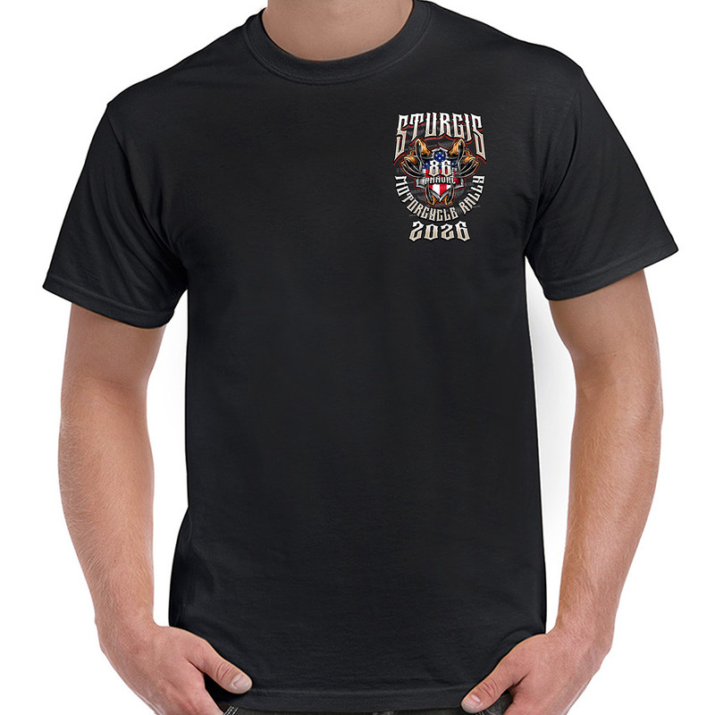 T-Shirt 2026 Sturgis Motorcycle Rally Indian Freedom Eagle No Harley