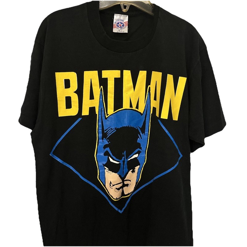 80s/90s Batman Comics Black T shirt J.G. Hook United Stars Of América USA LG