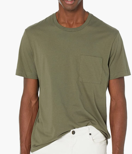 NEW Goodthreads Men’s Slim-Fit Cotton Crewneck T-Shirt Green Size Medium
