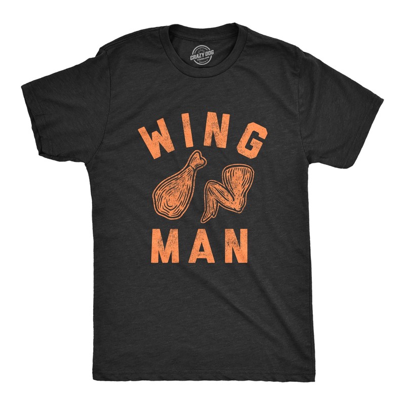 Mens Wing Man T Shirt Funny Buffalo Chicken Wings Sarcastic Novelty Tee