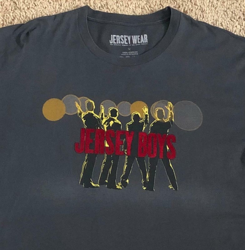 Jersey Boys Story Of Frankie Valli And The Four Seasons Jersey Wear Gray Tee L gallery