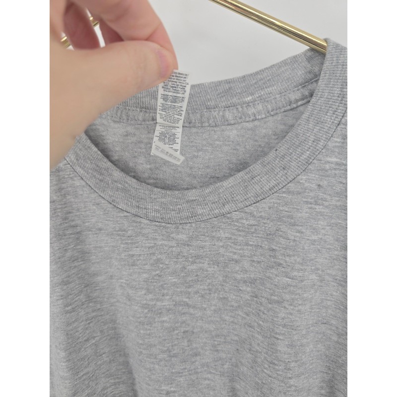 American Apparel T-Shirt Men Large Grey Fine Jersey Short Sleeve Crew Neck Solid gallery