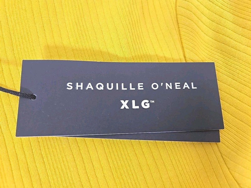 Shaquille O'Neal Shirt Big & Tall LT XLT 2XL 2XLT 3X Yellow Ribbed XLG NEW gallery