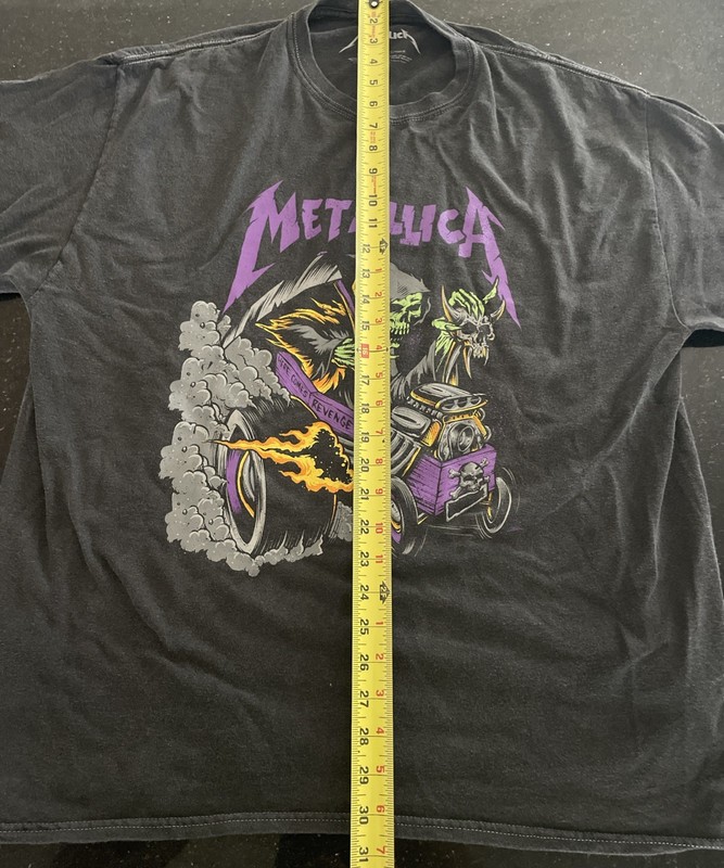 Metallica Skeleton Race Shirt XL Here Comes Revenge Rat Fink Hot Rod NEW gallery