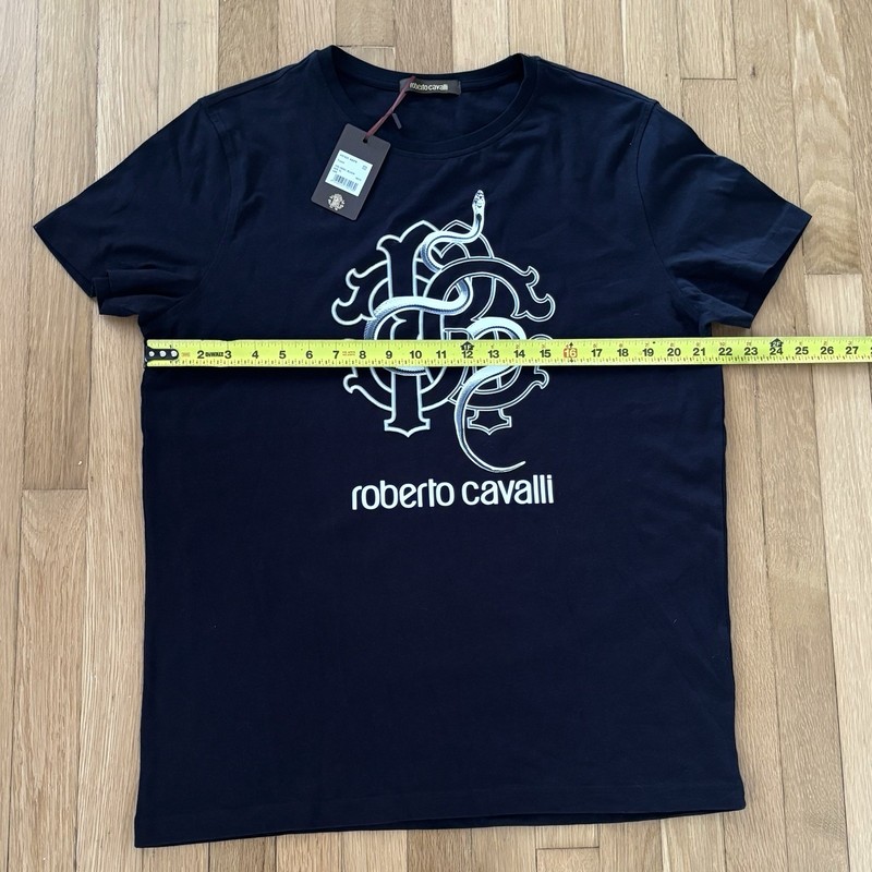 Roberto Cavalli Mens XL Snake Print Tee Black NWT Designer Luxury Serpent New gallery